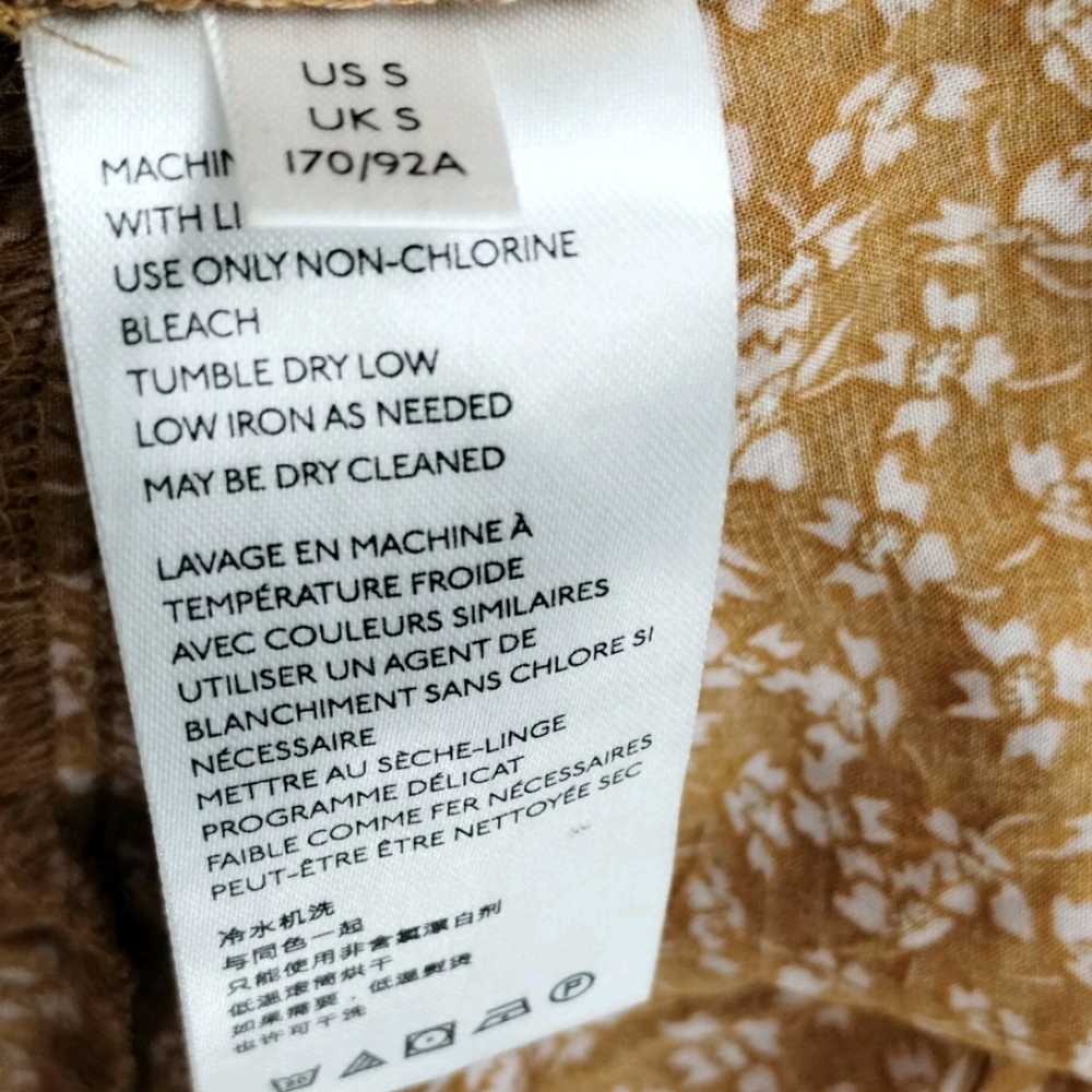 Free People Dress One Fine Day Beige Ditsy Floral Mini - Picture 11 of 13